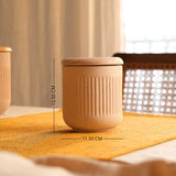 Classic Beige Ceramic Jar- Large
