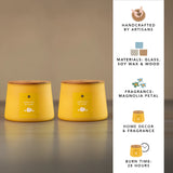 Golden Hour Jar Candle- Magnolia Petal Set of 2