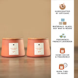 Autumn Embrace Jar Candle- French Lavender Set of 2