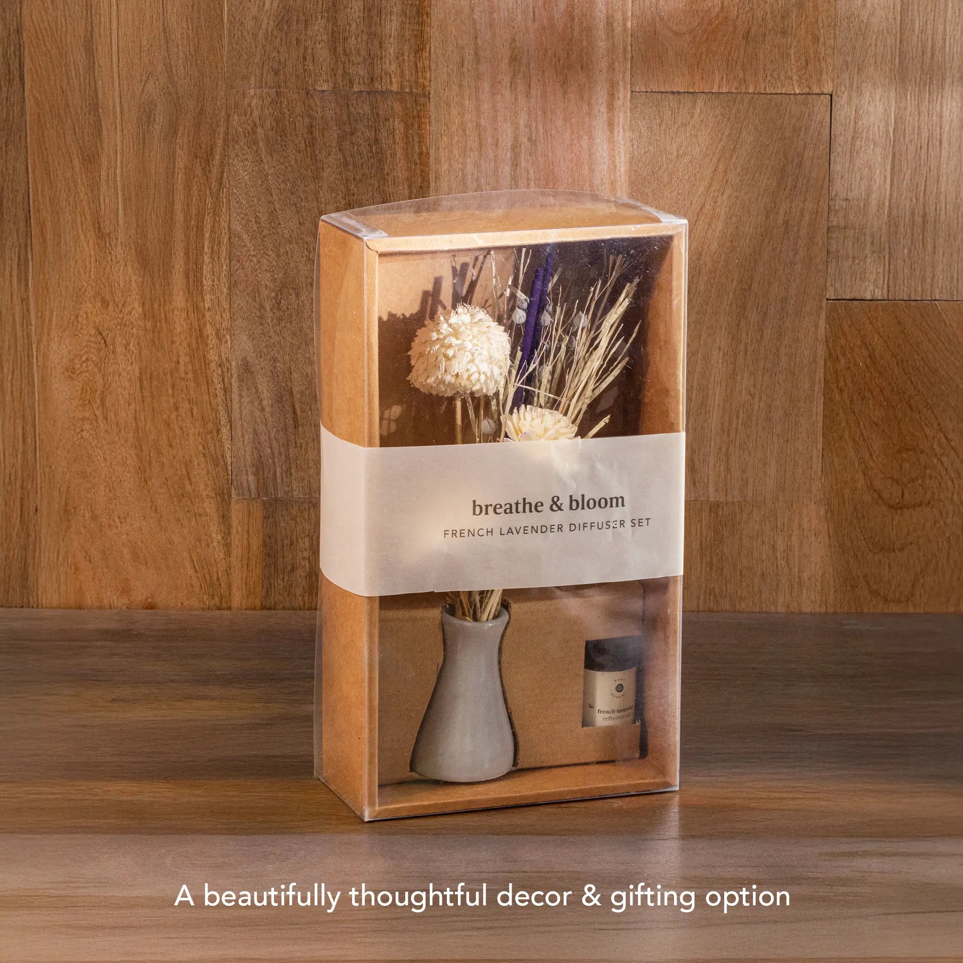 Breathe & Bloom Vase & Diffuser Set - French Lavender
