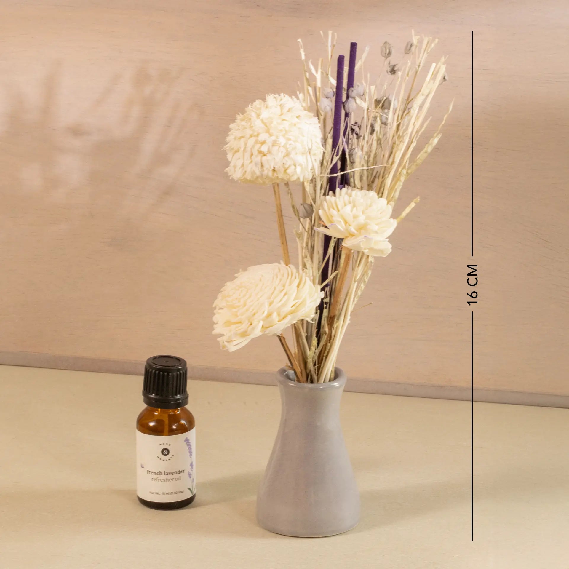 Breathe & Bloom Vase & Diffuser Set - French Lavender