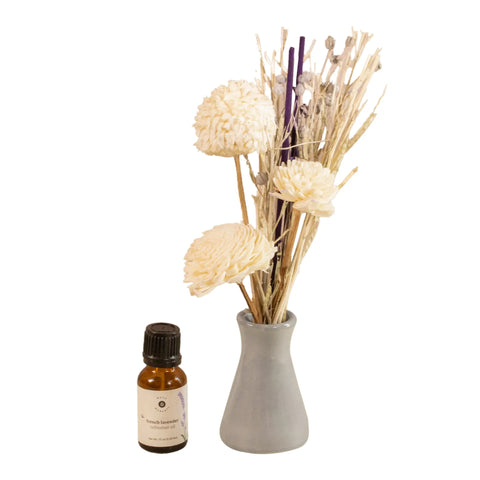 Breathe & Bloom Vase & Diffuser Set - French Lavender