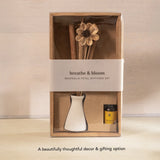 breathe & bloom vase & diffuser set - magnolia petal