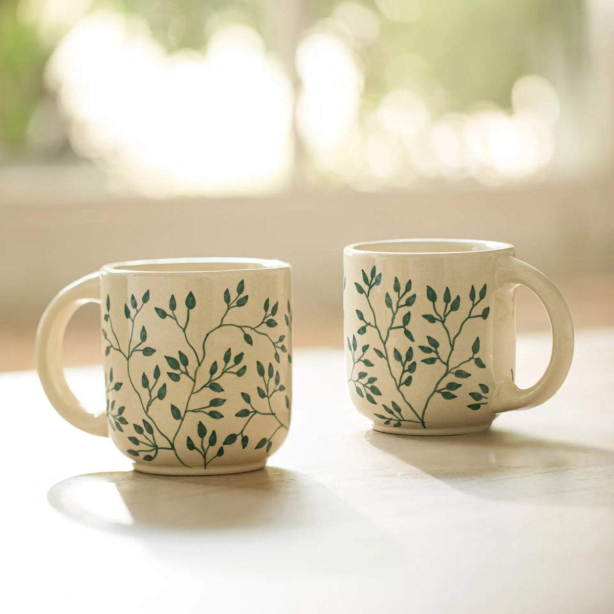 Livada Green Ceramic Mug Set of 2