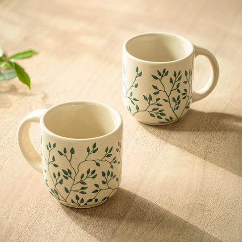 Livada Green Ceramic Mug Set of 2