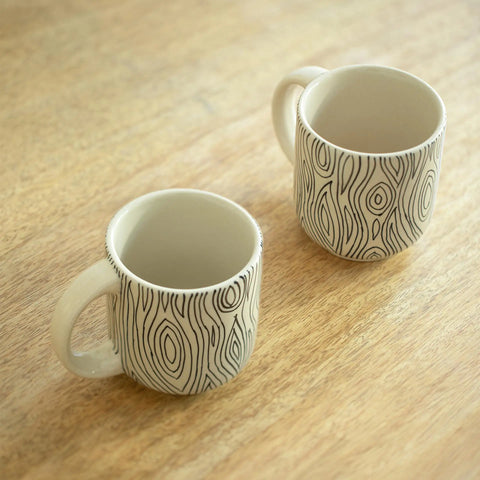 Livada Black Ceramic Mug Set of 2