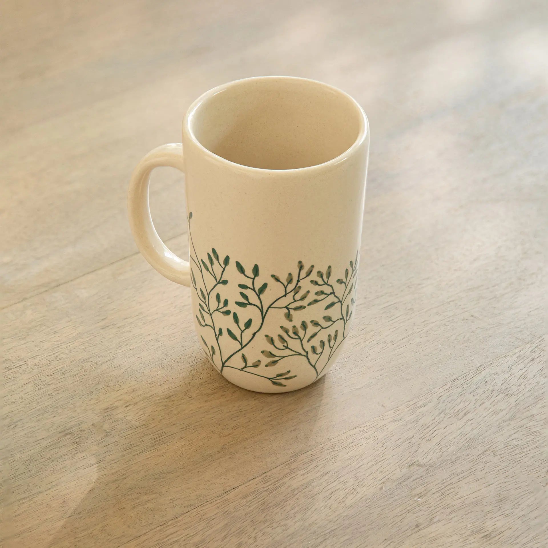 Livada Green Ceramic Painted Tall Mug