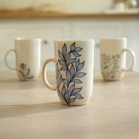 Livada Blue Ceramic Painted Tall Mug