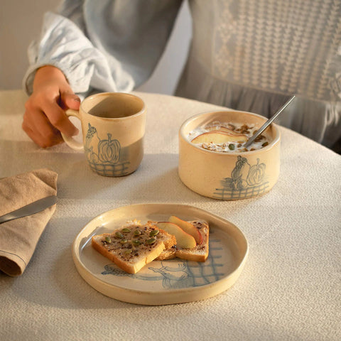 Fruits-Painted Ceramic Breakfast Set