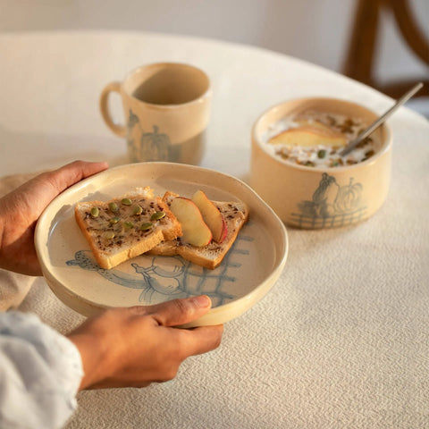 Fruits-Painted Ceramic Breakfast Set