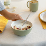 two-tone ceramic breakfast set