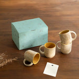 amber love ceramic mug set of four