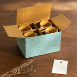 amber love ceramic mug set of four