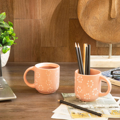Pink Pastel Ceramic Mug Set of 2