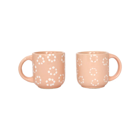 Pink Pastel Ceramic Mug Set of 2