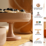 Classic Beige Ceramic Cake Stand