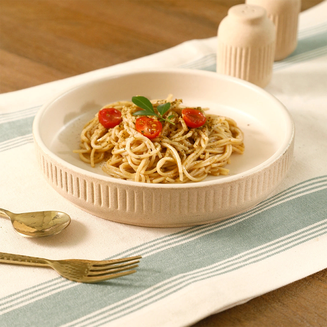 Classic Beige Ceramic Appetizer Plate