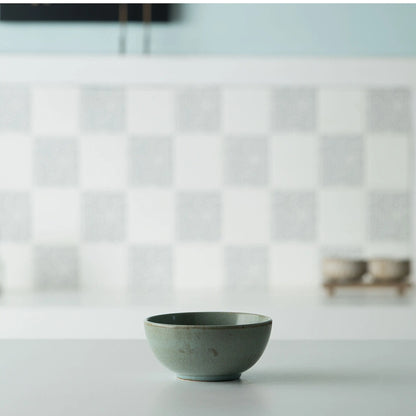 Aqua Rustic Ceramic Soup Bowl