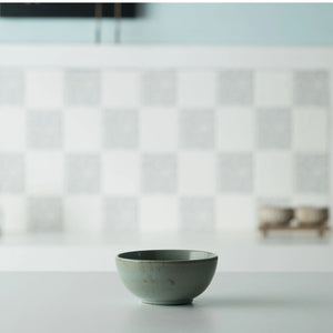 Aqua Rustic Ceramic Soup Bowl