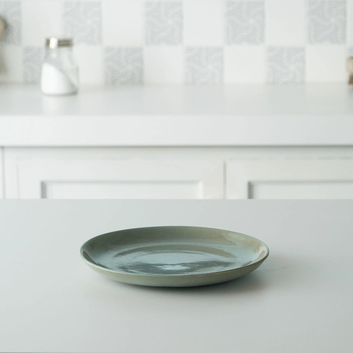 Aqua Rustic Ceramic Dinner Plate