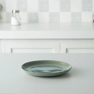 Aqua Rustic Ceramic Dinner Plate