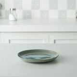 Aqua Rustic Ceramic Dinner Plate