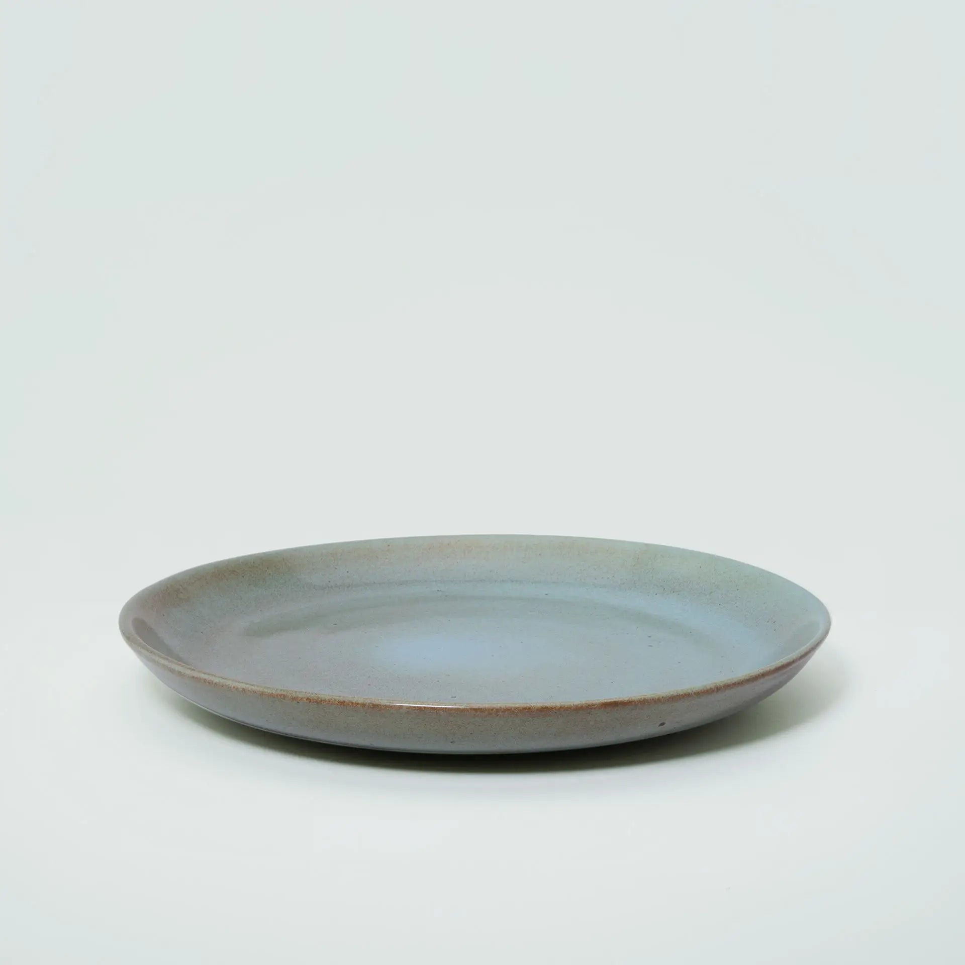 aqua rustic ceramic dinner plate