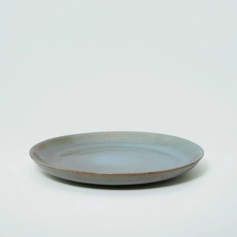 aqua rustic ceramic dinner plate