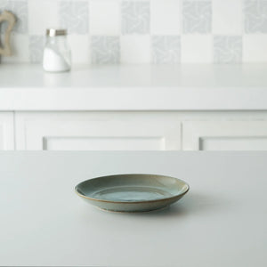 Aqua Rustic Ceramic Dessert Plate