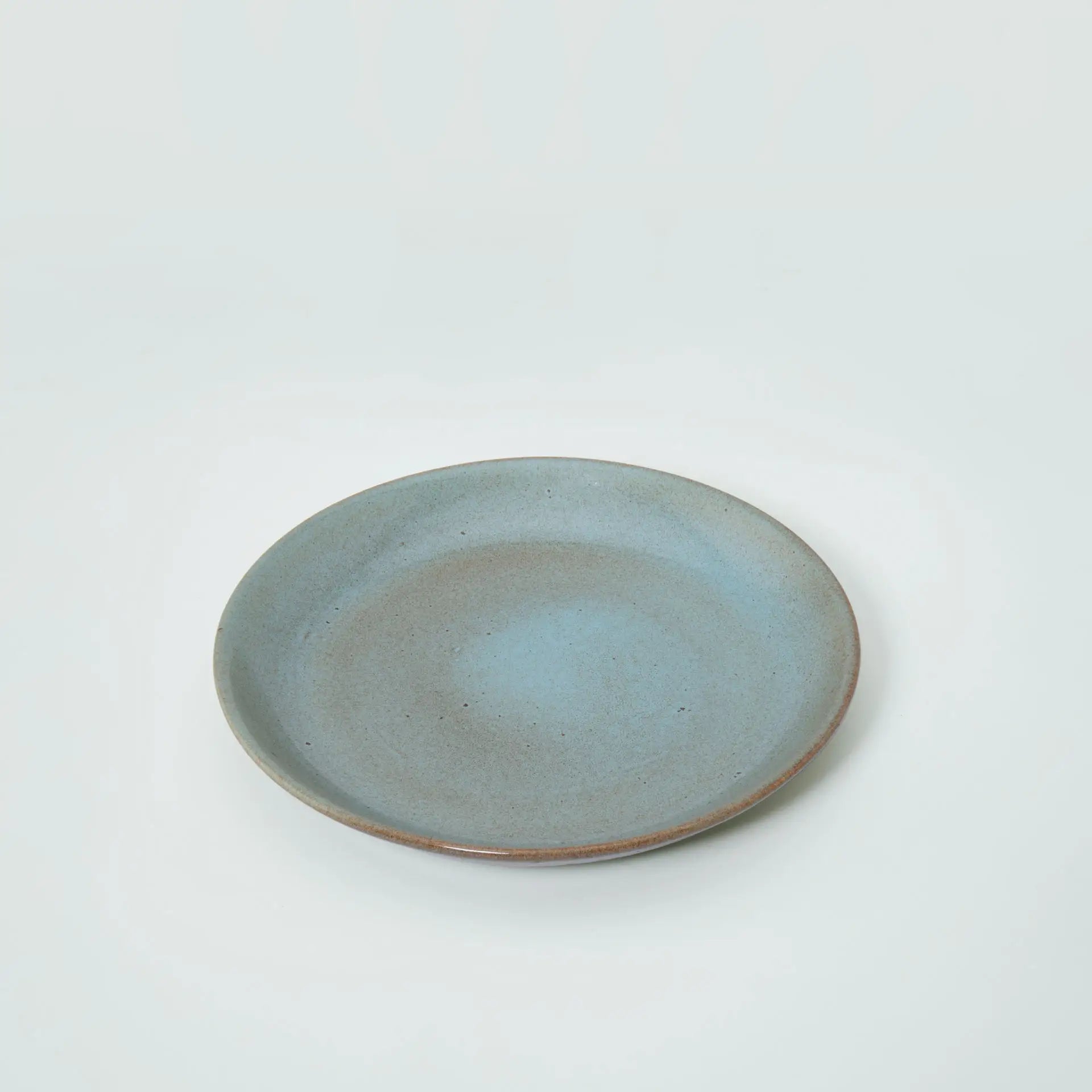 aqua rustic ceramic dessert plate