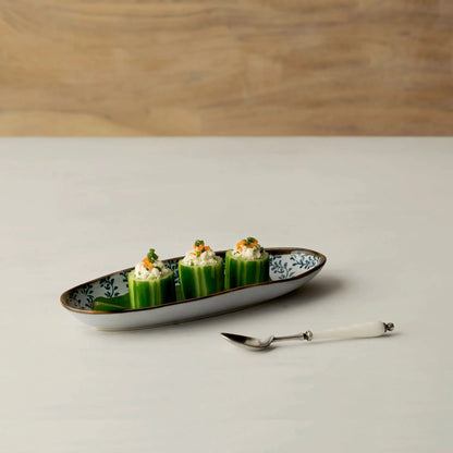 Ocean Hearts Ceramic Serving Platter- Small