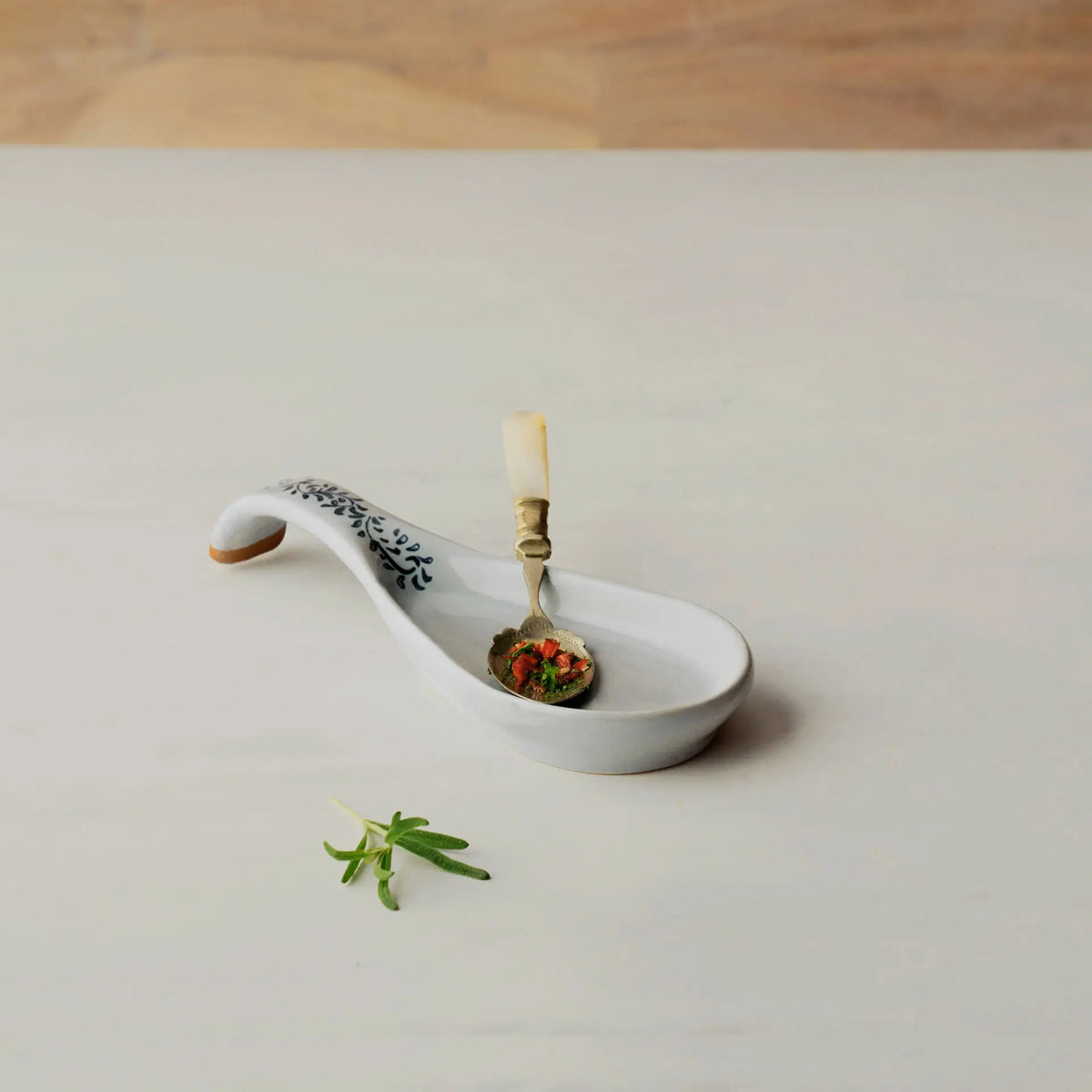 Ocean Hearts Ceramic Spoon Rest