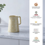 Ceramic Jug Small Polka Dots Lemon