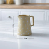 Ceramic Jug Small Polka Dots Lemon