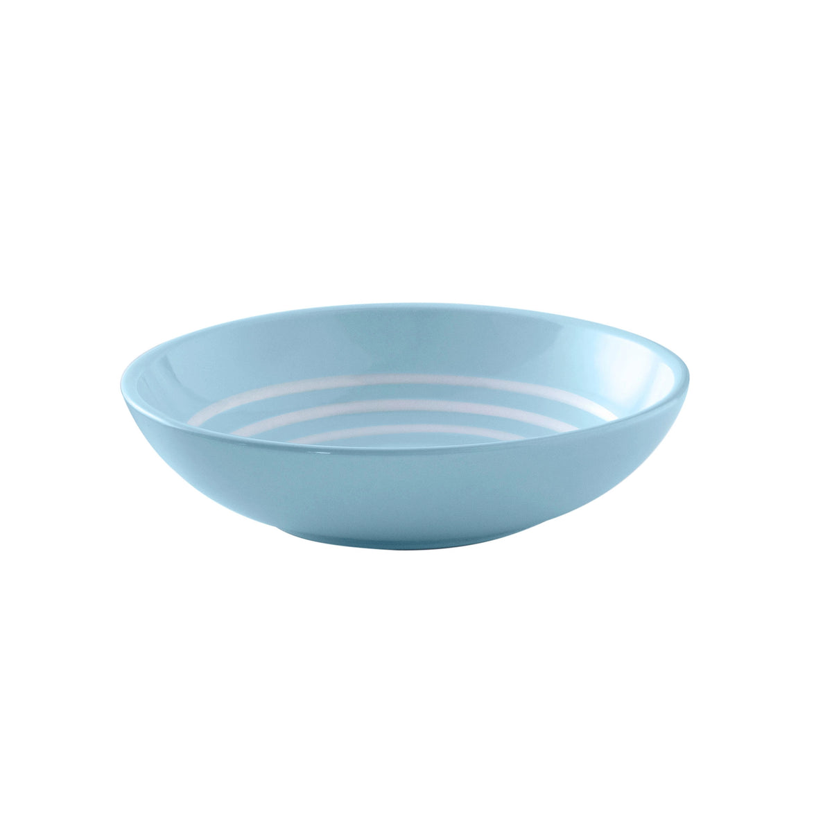 Ceramic Cereal Bowl Stripes Blue