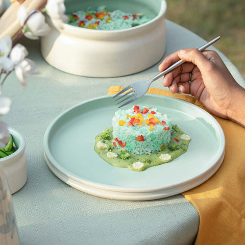 Serene Sky Ceramic Dinner Plate