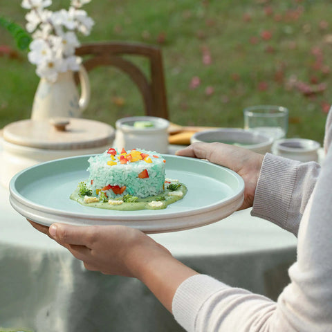 Serene Sky Ceramic Dinner Plate