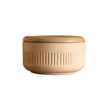 Classic Beige Ceramic Serving Bowl - Small