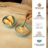 Aqua rustic bowl set of 2