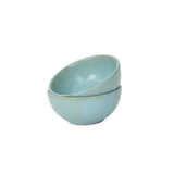 Aqua rustic bowl set of 2