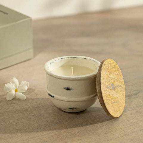 Lavender Vanilla Terracotta Jar Wax Candle (1 Wick)