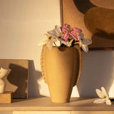 Niraan Terracotta Vase with Cane Wrapped Handles