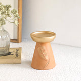 Frangipani terracotta candle holder  short