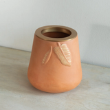 Frangipani terracotta vase medium