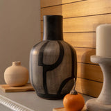 In Spring Terracotta Vase - Black (Short)