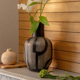 In Spring Terracotta Vase - Black (Short)