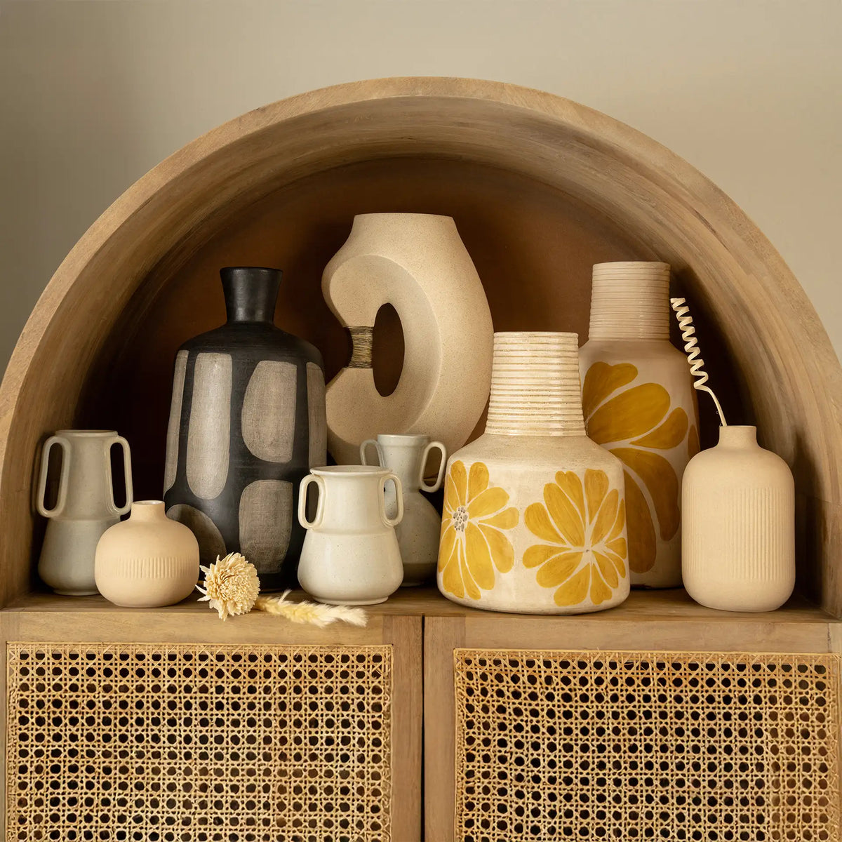 In Spring Terracotta Vase - Black (Tall)