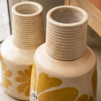 In Spring Terracotta Vase Yellow - 1
