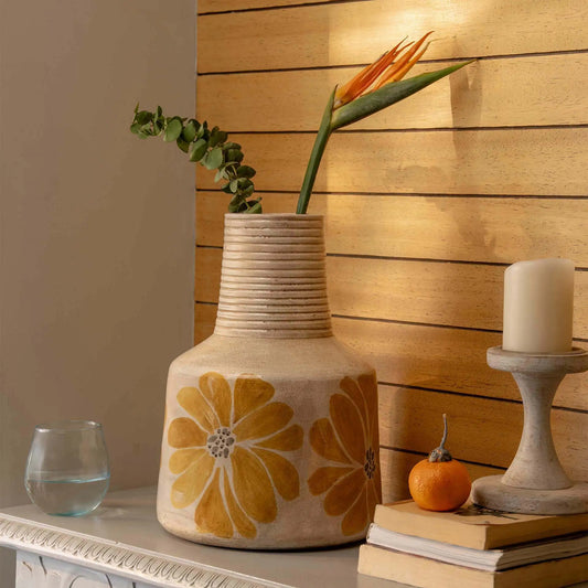 In Spring Terracotta Vase Yellow - 2