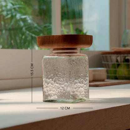 Square Glass Store & Serve Jar - Large Set of 2